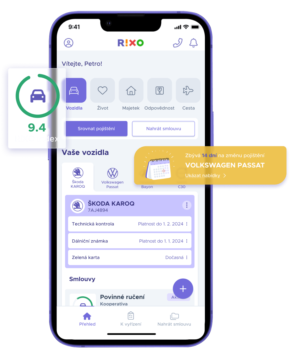 Mobilní aplikace RIXO